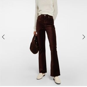 Agolde Nico Velvet Boot-Cut Trousers size 25